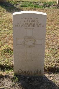 Ismailia War Memorial Cemetery - Alexander, John